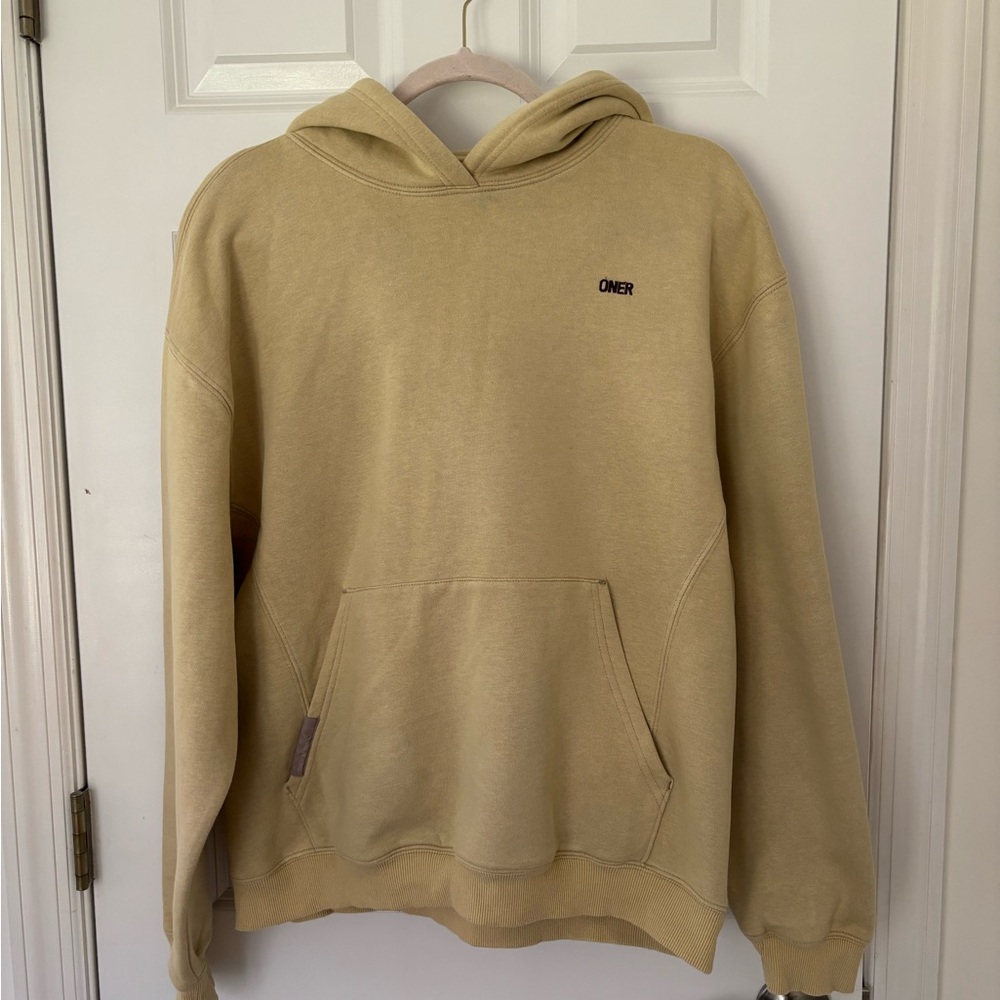 Oner Active Tan Hoodie with Small Chest Logo